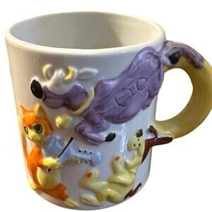 Vintage Mug Hey Diddle Diddle Nursery Rhyme Fairytale JSNY Taiwan